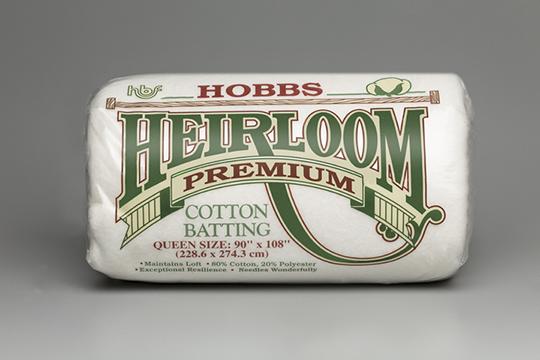 Batting Heirloom Premium Bleached Cotton Blend 90in x 108in