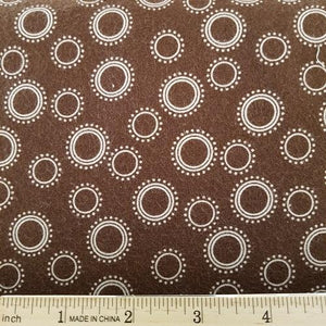 Brown Flannel with White Dots