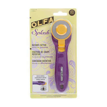 Olfa Splash 45mm Rotary Cutter, Purple