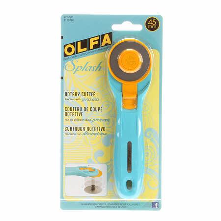 Olfa Splash 45mm Rotary Cutter, Turquoise